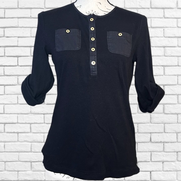 Lauren Ralph Lauren Tops - Lauren Ralph Lauren Black Button-Up Shirt